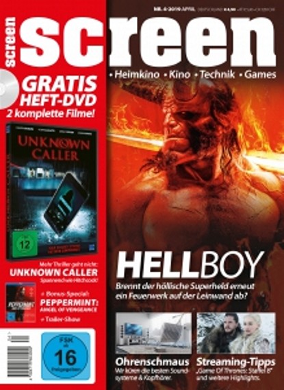SCREEN BLURAY DVD magazine side cover  April 2019