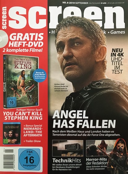 SCREEN BLURAY DVD magazine side cover  September 2019