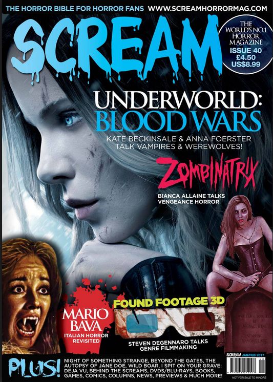 SCREAM magazine side cover Issue 40 January/February 2017