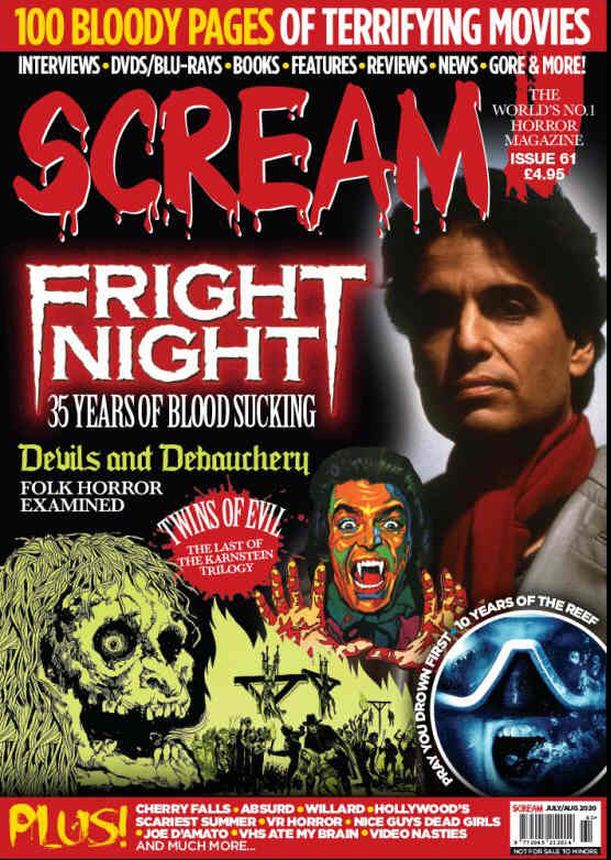 SCREAM magazine side cover Issue 61  July/August 2020