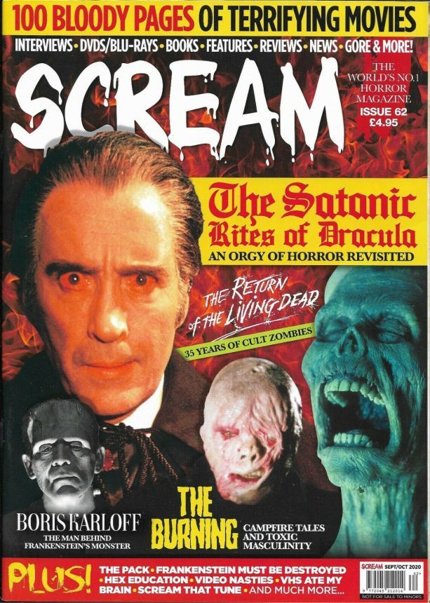 SCREAM magazine side cover Issue 62  September/October 2020