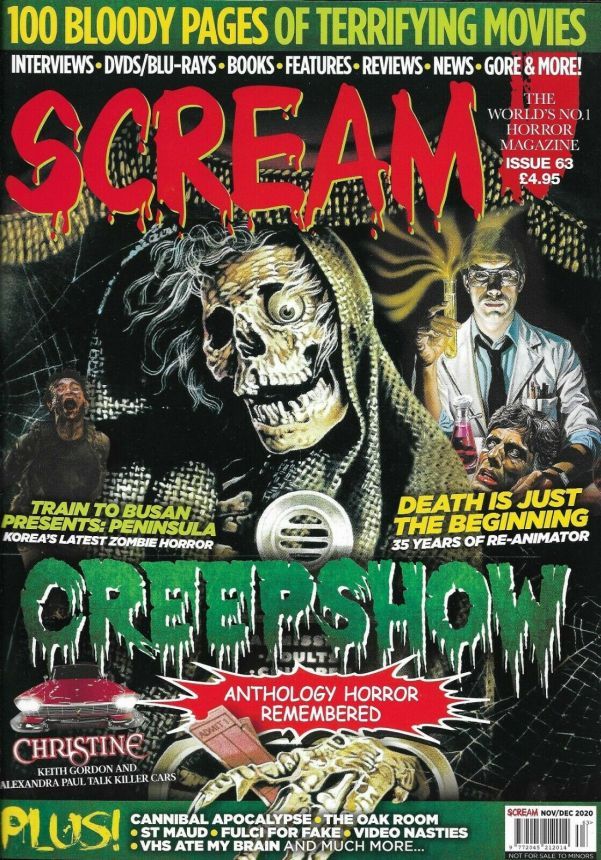 SCREAM magazine side cover Issue 63  November/December 2020