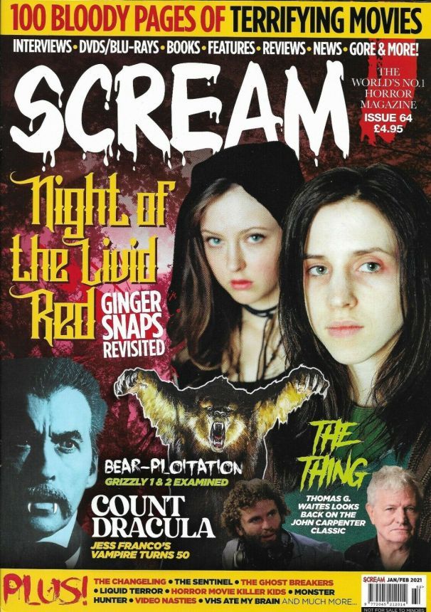 SCREAM magazine side cover Issue 64  January/February 2021