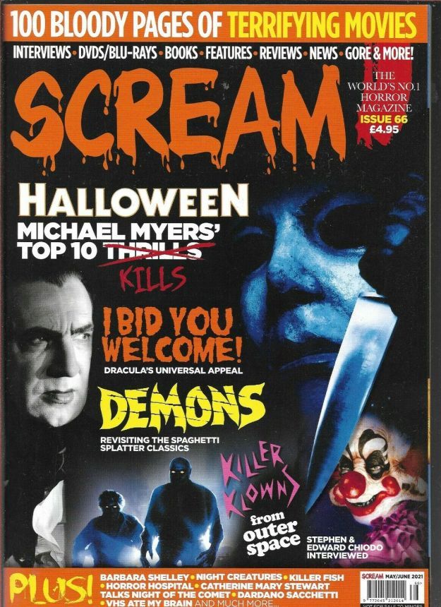 SCREAM magazine side cover Issue 66  May/June 2021