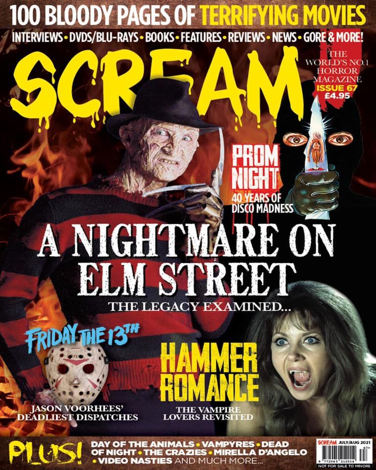 SCREAM magazine side cover Issue 67  July/August 2021