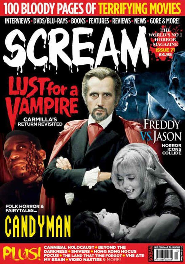 SCREAM magazine side cover Issue 71  March/April 2022