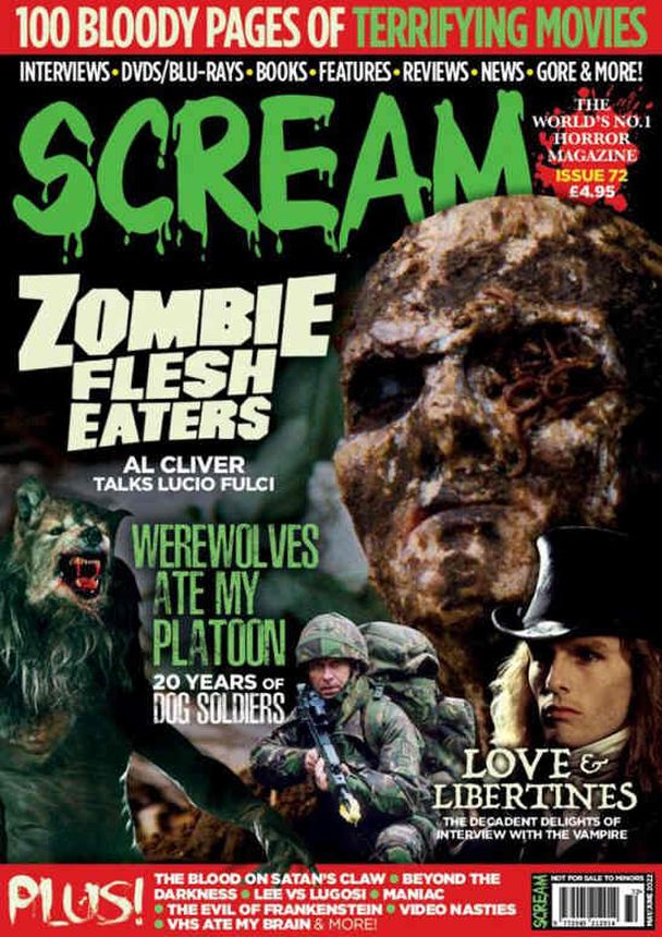 SCREAM magazine side cover Issue 72  May/June 2022