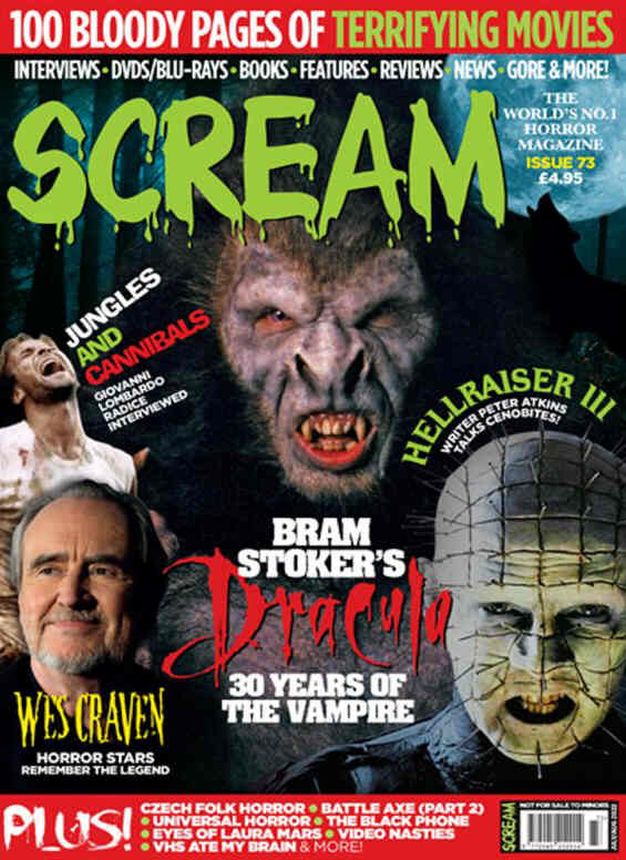 SCREAM magazine side cover Issue 73  July/August 2022