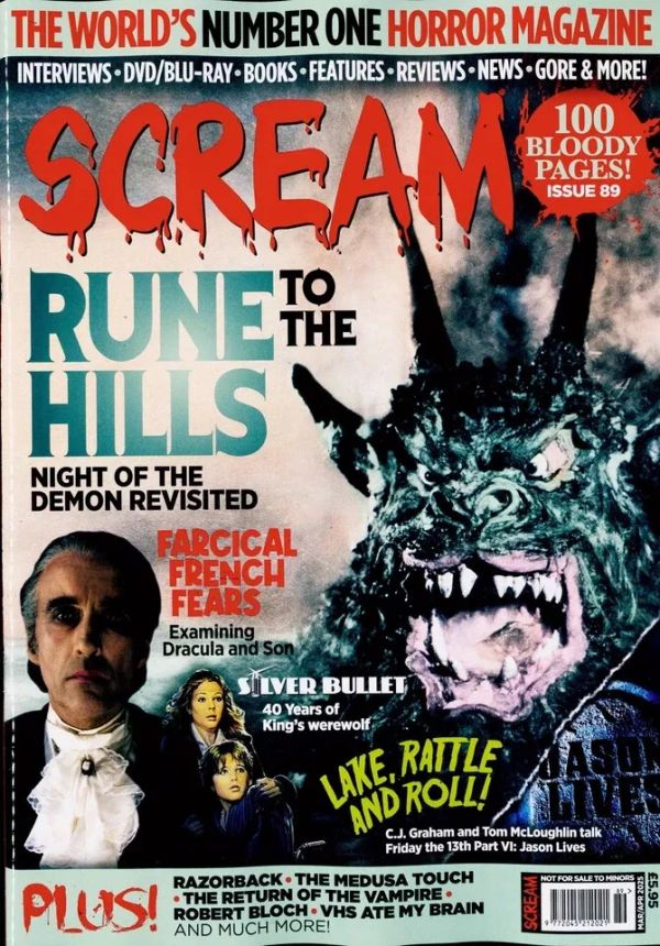 SCREAM magazine side cover Issue 89  March/April 2025