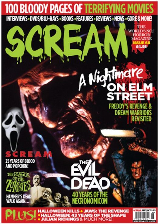 SCREAM magazine side cover Issue 68  September/October 2021