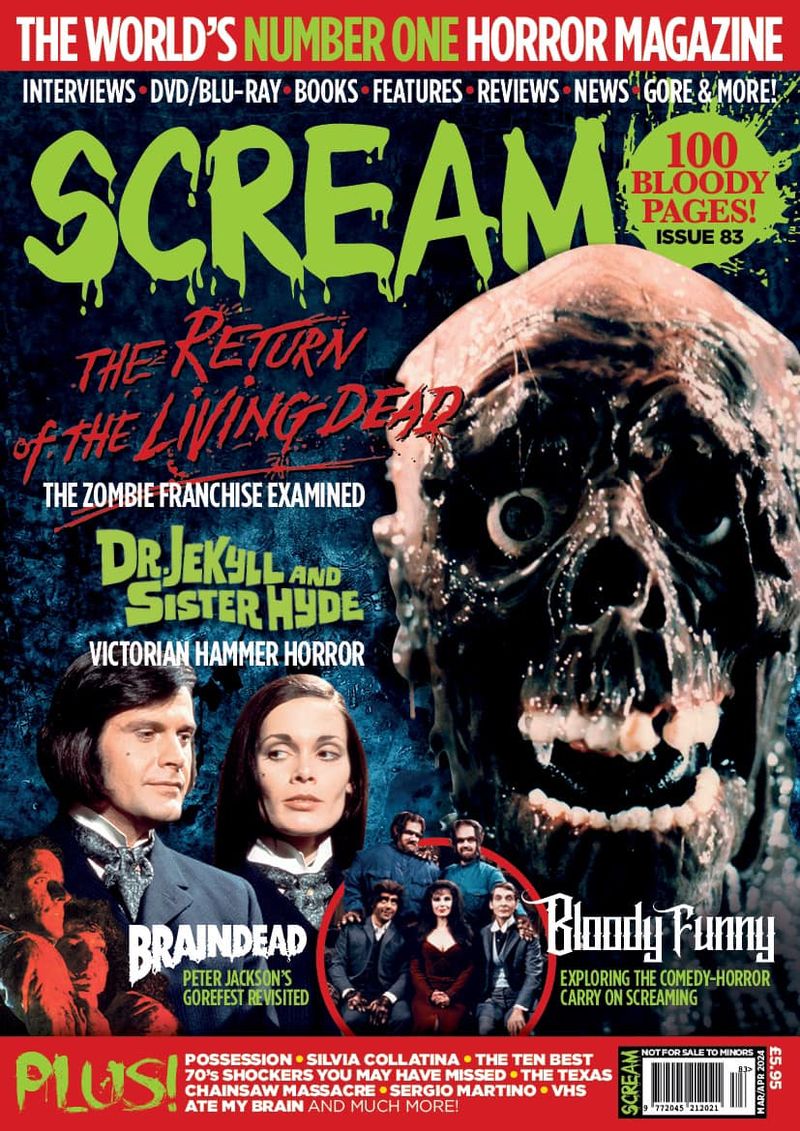 SCREAM magazine side cover Issue 83  February 2024