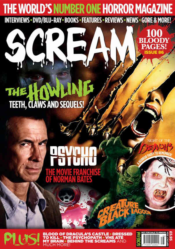 SCREAM magazine side cover Issue 86  September/October 2024