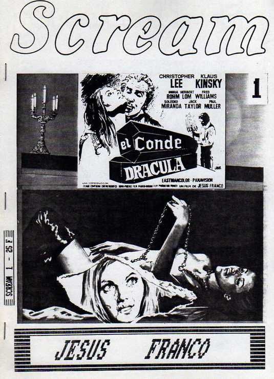 SCREAM (Fr-serie 2) magazine side cover Issue 1  1989