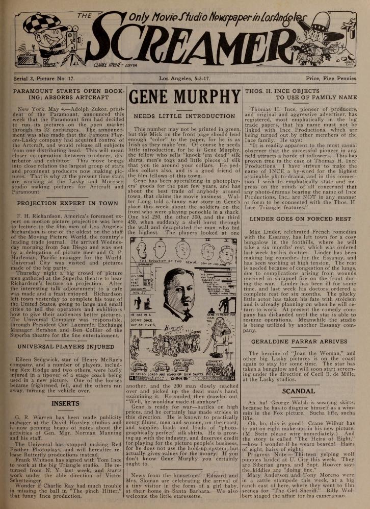 SCREAMER magazine side cover Issue 28 5 May 1917