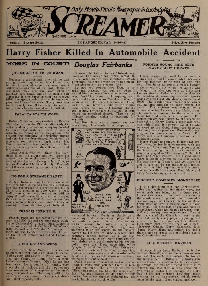 SCREAMER magazine side cover Issue 31 26 May 1917
