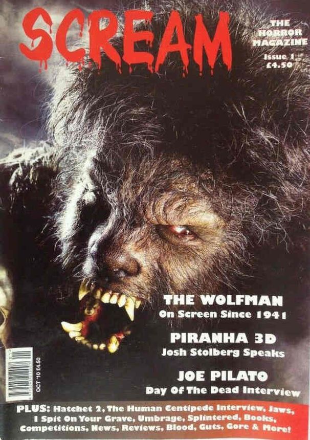 SCREAM magazine side cover Issue 1 November 2010