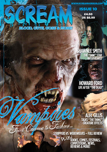 SCREAM magazine side cover Issue 10 April/May 2012