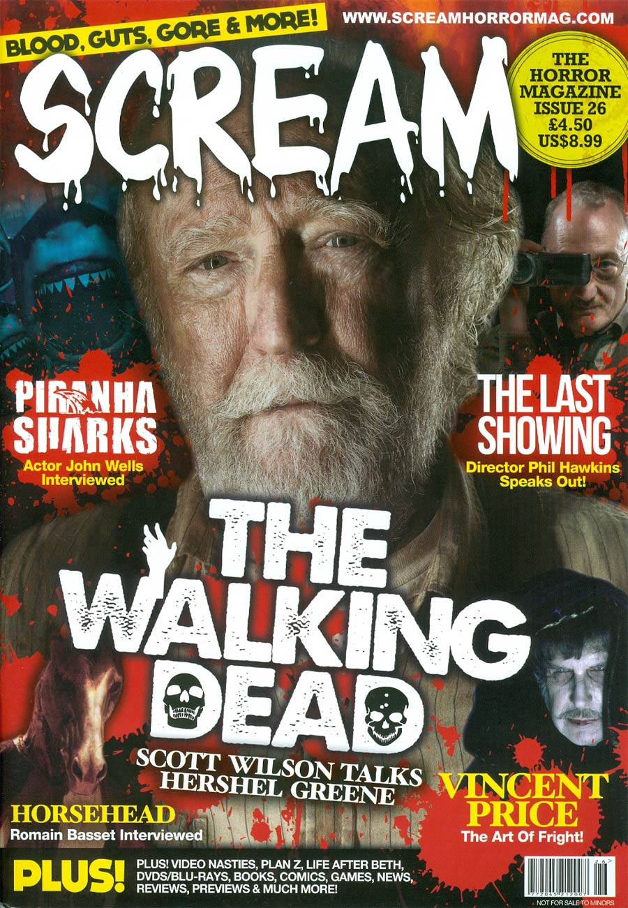 SCREAM magazine cover Issue 26 September/October 2014