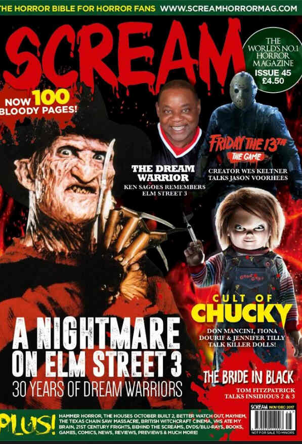 SCREAM magazine side cover Issue 45  November/December 2017
