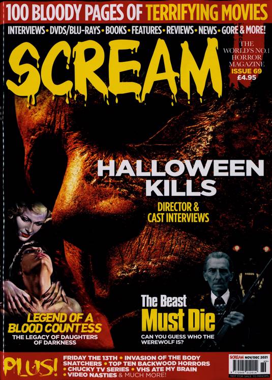 SCREAM magazine side cover Issue 69  November/December 2021