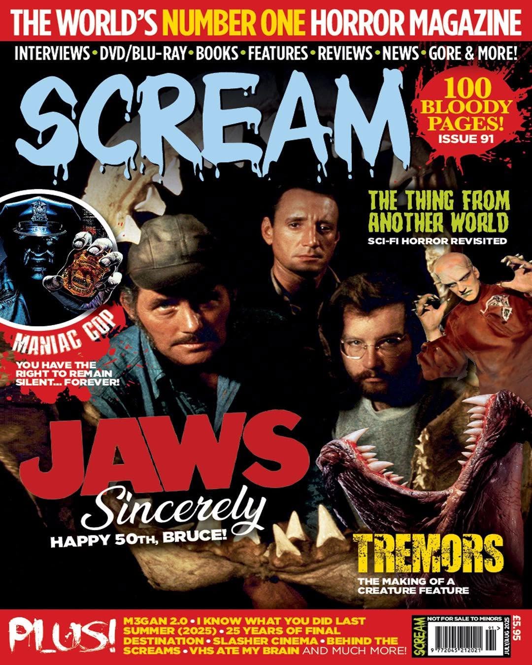 SCREAM magazine side cover Issue 91  July/August 2025