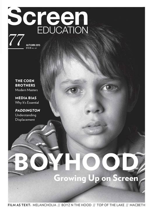 SCREEN EDUCATION (Au) magazine side cover Issue 77 Autumn 2015