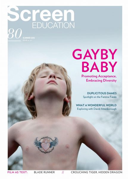 SCREEN EDUCATION (Au) magazine side cover Issue 80 Summer 2015