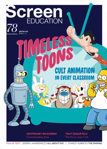 SCREEN EDUCATION (Au) magazine side cover Issue 78 Winter 2015
