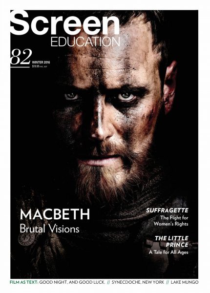 SCREEN EDUCATION (Au) magazine side cover Issue 82 Winter 2015