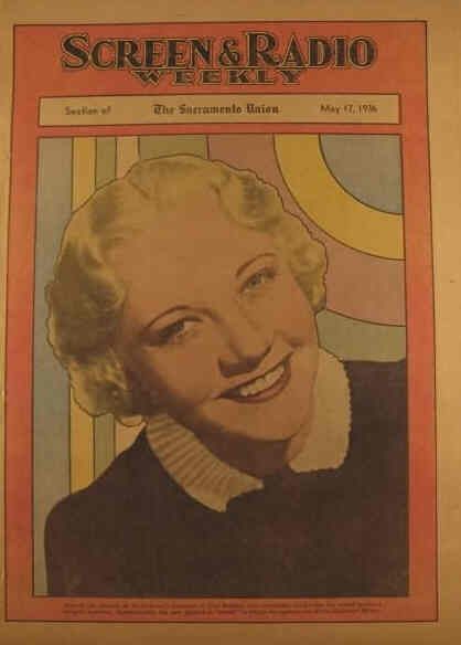 SCREEN AND RADIO WEEKLY magazine side cover 17 May 1936