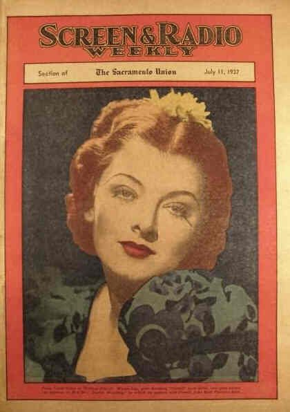 SCREEN AND RADIO WEEKLY magazine side cover 11 July 1937