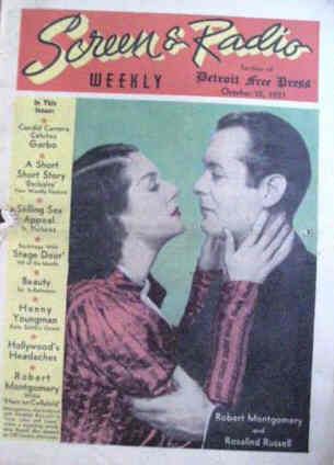 SCREEN AND RADIO WEEKLY magazine side cover 10 October 1937