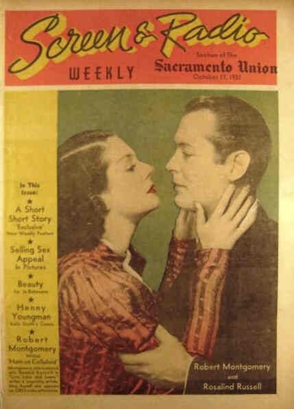 SCREEN AND RADIO WEEKLY magazine side cover 17 October 1937