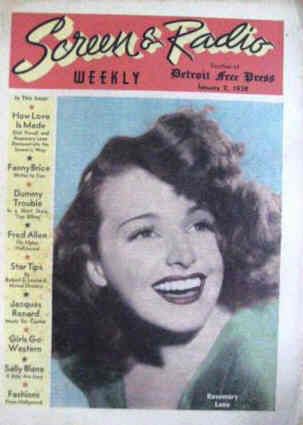 SCREEN AND RADIO WEEKLY magazine side cover 2 January 1938