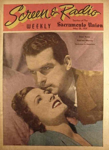 SCREEN AND RADIO WEEKLY magazine side cover 28 May 1939