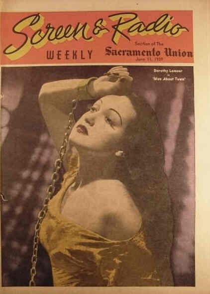 SCREEN AND RADIO WEEKLY magazine side cover 11 June 1939