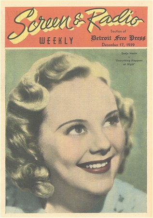 SCREEN AND RADIO WEEKLY magazine side cover 17 December 1939