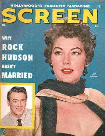 SCREEN (50s-60s) magazine side cover February 1955