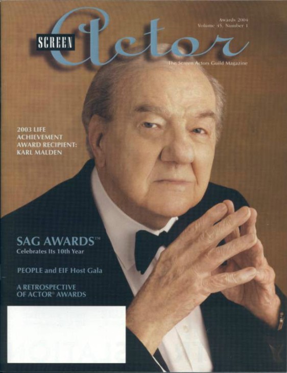 SCREEN ACTOR magazine side cover March 2004