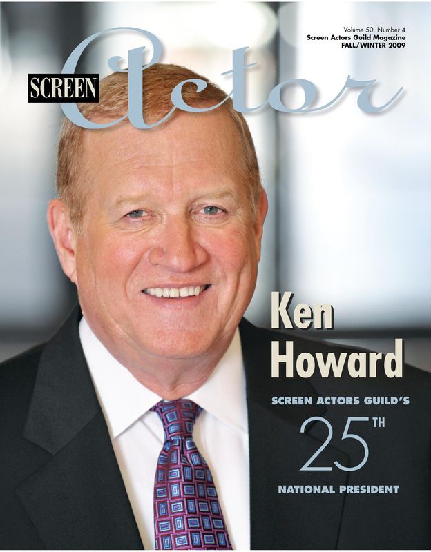 SCREEN ACTOR magazine side cover Vol 50 # 4 Fall/Winter September/october/November/December 2009
