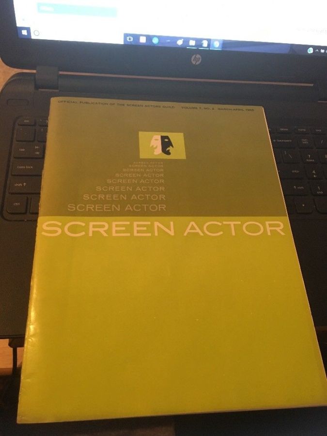 SCREEN ACTOR magazine side cover  Vol 7 # 2 March/April 1965