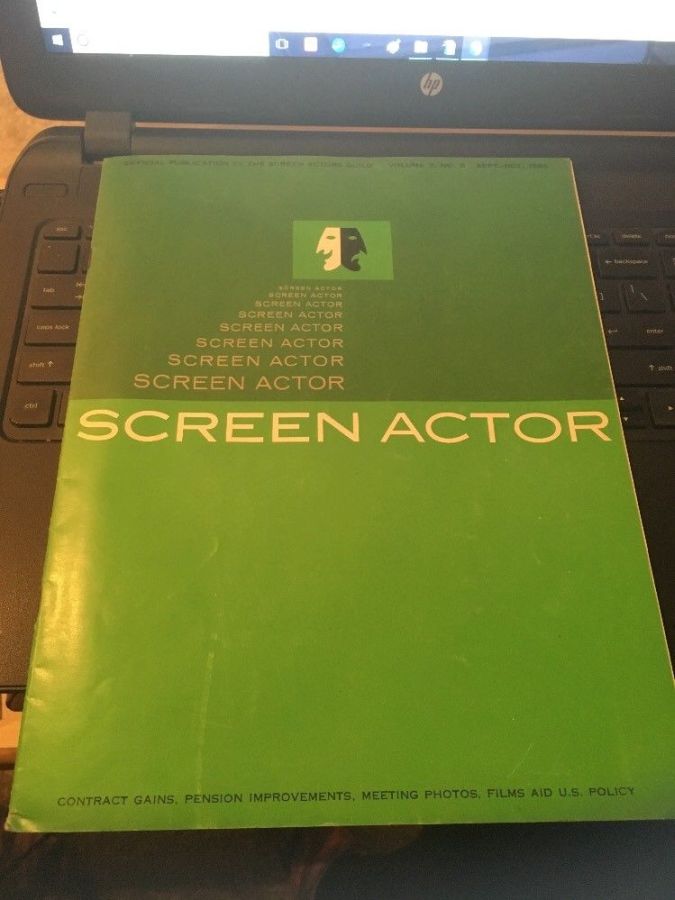 SCREEN ACTOR magazine side cover  Vol 7 # 5 September/October 1965