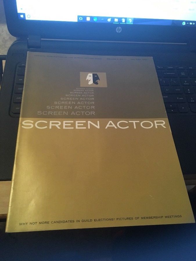 SCREEN ACTOR magazine side cover  Vol 9 # 1 January/February 1967