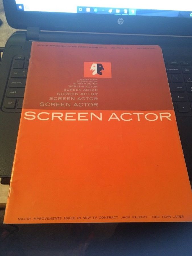 SCREEN ACTOR magazine side cover  Vol 9 # 3 May/June 1967