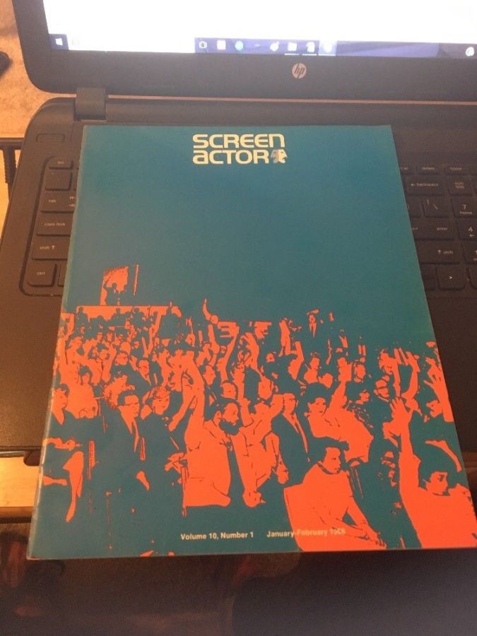 SCREEN ACTOR magazine side cover  Vol 10 # 1 January/February 1968