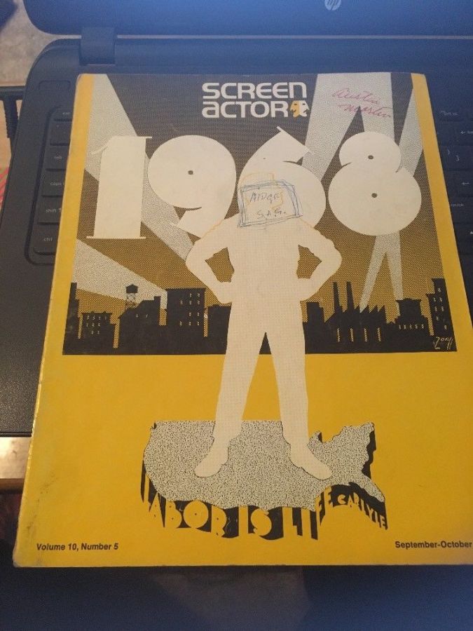 SCREEN ACTOR magazine side cover  Vol 10 # 5 September/October 1968