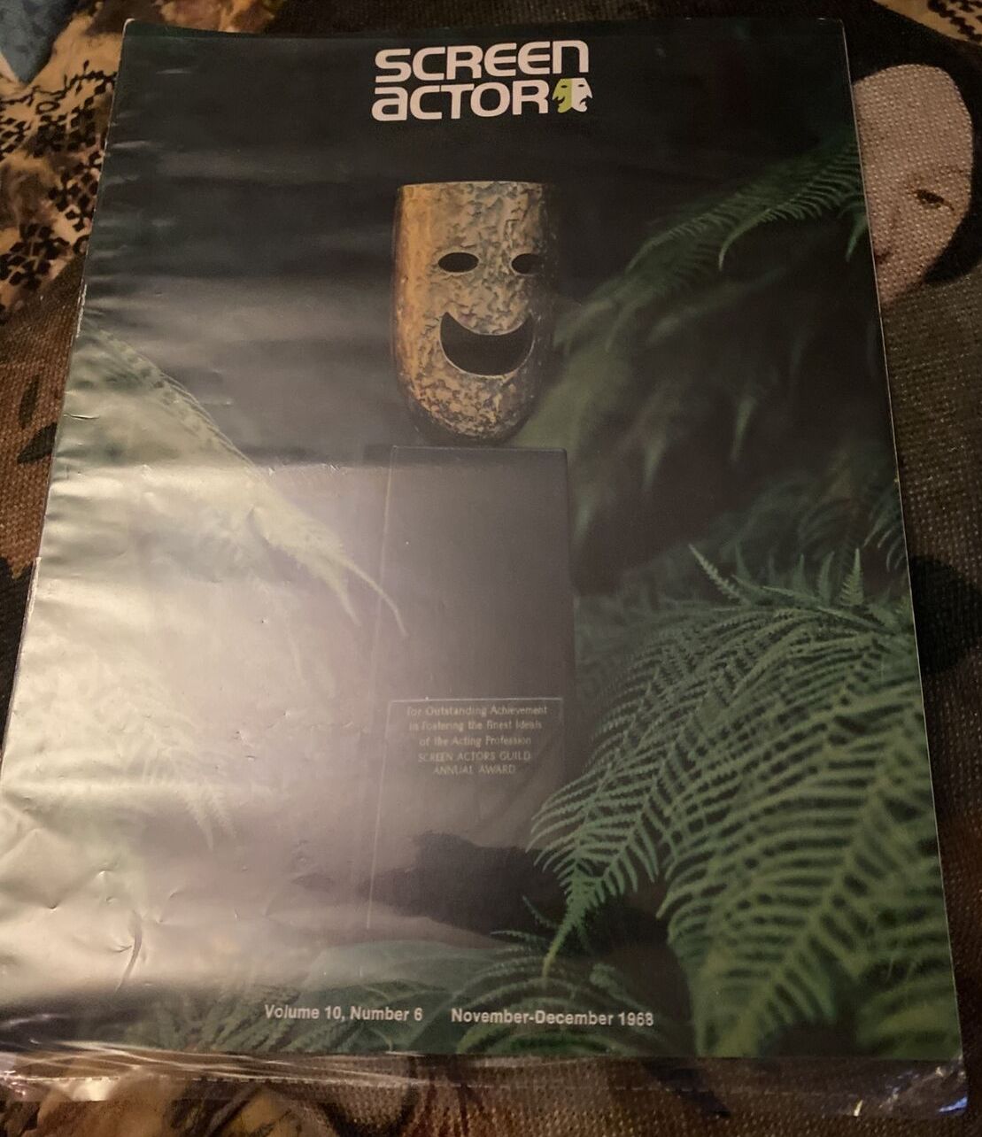 SCREEN ACTOR magazine side cover  Vol 10 # 6 November/December 1968