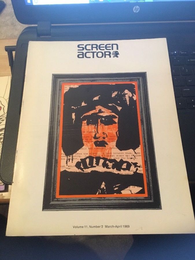 SCREEN ACTOR magazine side cover  Vol 11 # 2 March/April 1969