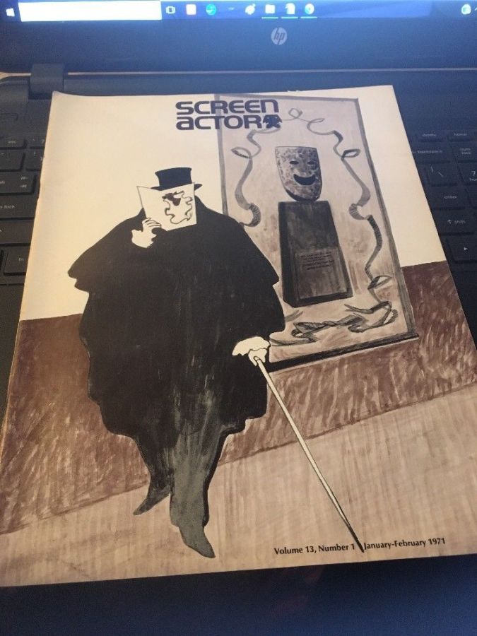 SCREEN ACTOR magazine side cover January/February 1971
