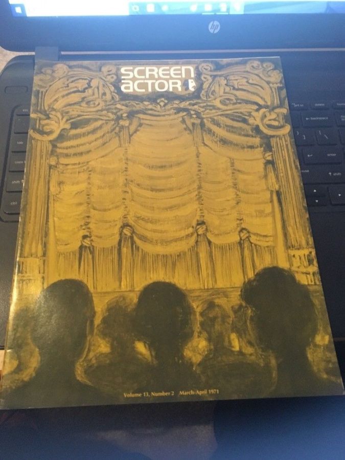 SCREEN ACTOR magazine side cover March/April 1971